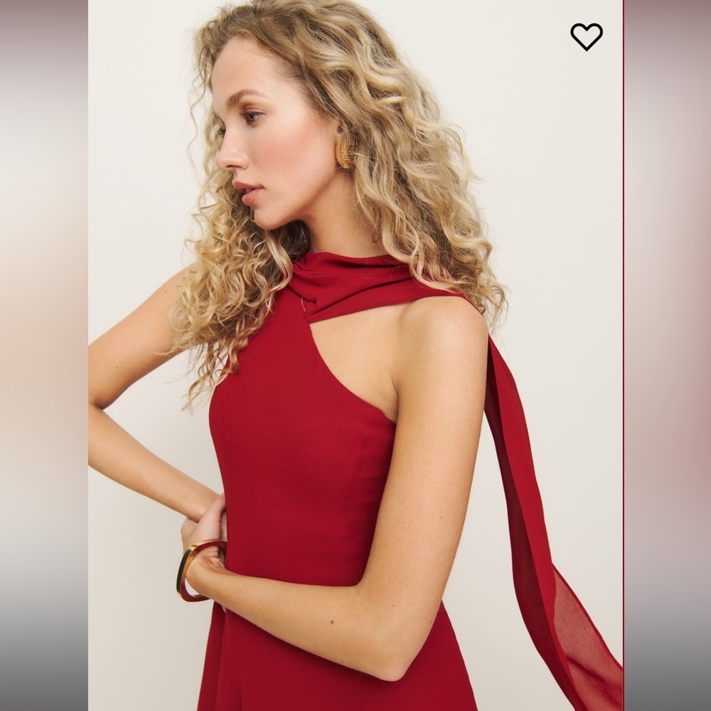 Reformation Rossi Cherry Dress Cape
